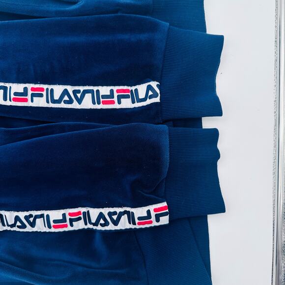 Vtg Velour FILA Track Suit Full Zip Top XL Woman Retro w/LOGO 90s comfortable - Picture 13 of 16